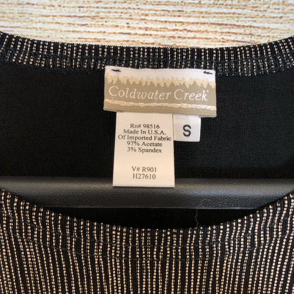 Coldwater Creek Black Gold Sleeveless Tank Top - Picture 4 of 4